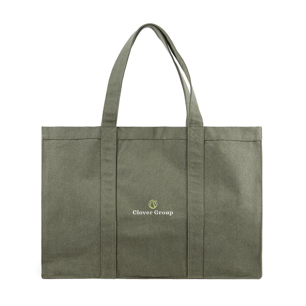 Большая сумка-шоппер VINGA Hilo из переработанного неокрашенного канваса AWARE™, 400 г/м²