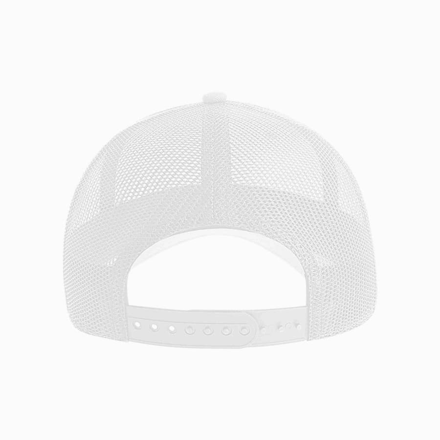 Бейсболка ZION, 5 клиньев, сетка, пласт.застежка, белый, 100 % переработанный полиэстер, 200 г/м2