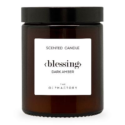 Свеча ароматическая the olphactory, blessing, dark amber, 30 ч