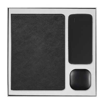 Набор подарочный Solution Prestige Trio (Ежедневник, беспроводной аккумулятор, зарядный кабель)