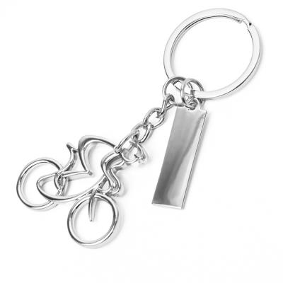Брелок SILV CYCLIST, 4,0 x 4,0 x 0,4 см, металл