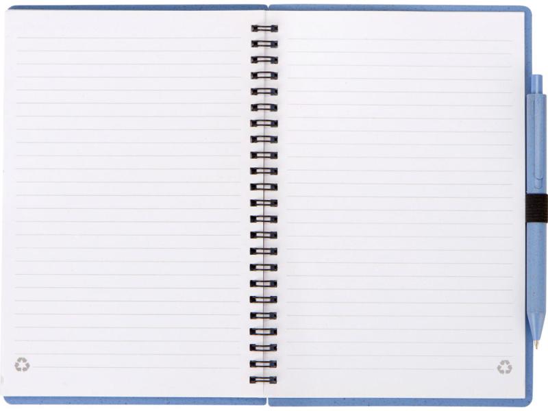 Блокнот А5 Toledo M с обложкой из пшеницы и пластика и шариковой ручкой