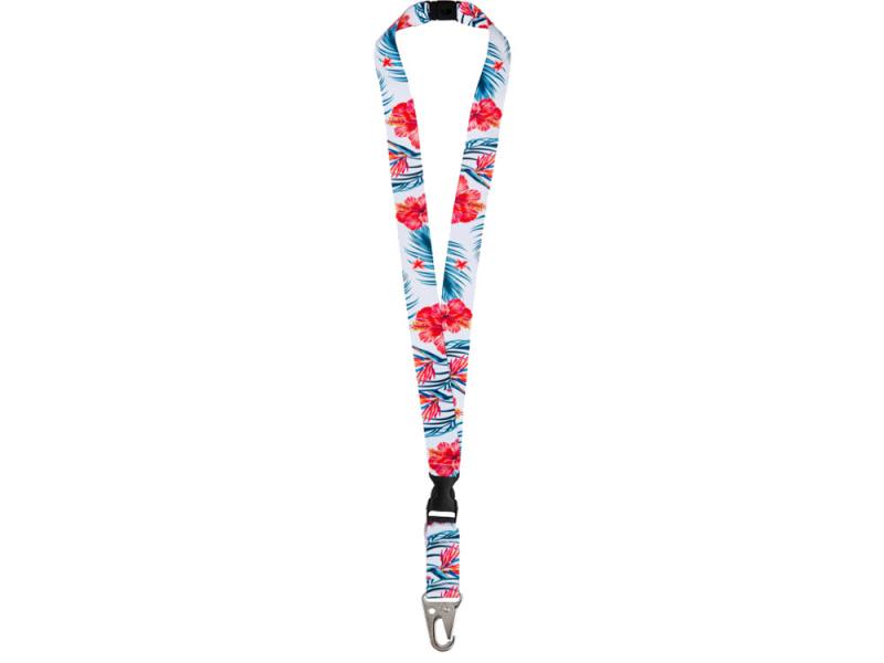 Ланъярд под сублимацию с карабином, межуровневым замком и замком обрыва, 2,5 см