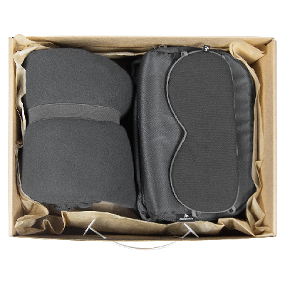 Набор подарочный Solution Prestige Quadro ( дорожный плед, косметичка дорожная Comfort Сity Travel, косметичка дорожная Comfort Avenue, маска для сна )