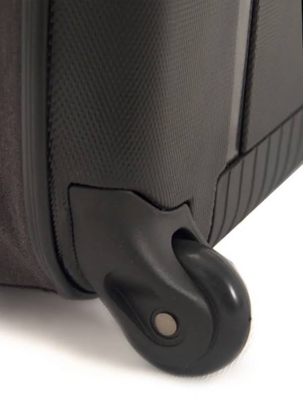 Чемодан складной Rollink Earth 55x40x20 см, 2 колеса, черный/зеленый