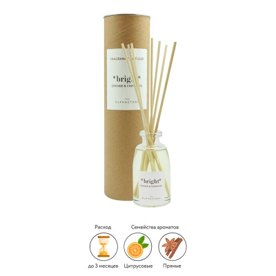 Диффузор ароматический the olphactory, bright, orange&cinnamon, 100 мл