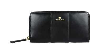 Кошелёк Cross Kelly Wall Black, кожа наппа, гладкая, 19,5 x 10,2 x 2 см