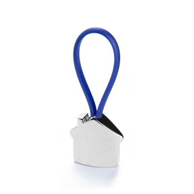 Брелок BOLKY, металл/силикон, серебристый c белым