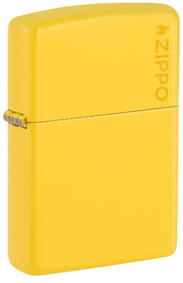Зажигалка ZIPPO Logo с покрытием Sunflower, латунь, глянцевая, 38x13x57 мм