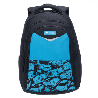 Рюкзак TORBER CLASS X,  с орнаментом, 43 х 32 х 13 см Мешок для сменной обуви в подарок