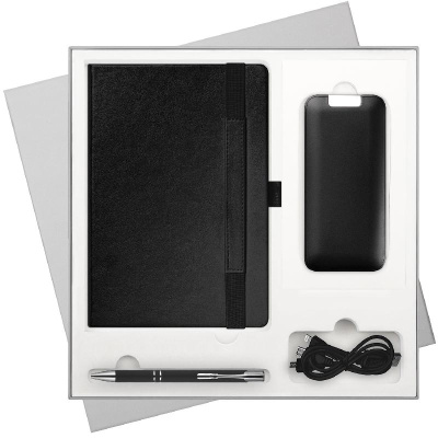 Подарочный набор Гэлакси (Galaxy),  (ежедневник, ручка, аккумулятор)