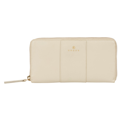 Кошелёк Cross Kelly Wall Ivory, кожа наппа, гладкая, 19,5 x 10,2 x 2 см