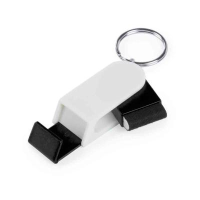 Брелок SATARI с подставкой для телефона, пластик, белый, 2 x 4.8 x 1.3 см