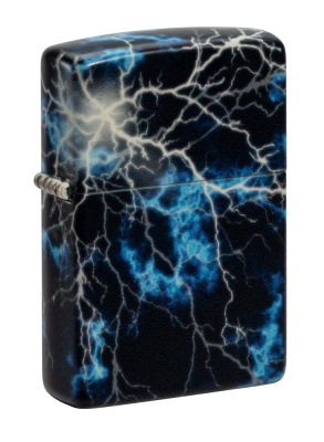 Зажигалка ZIPPO Lightning с покрытием Glow In The Dark Green, латунь, 38x13x57 мм