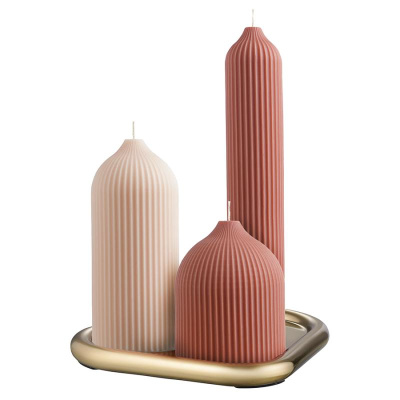 Подсвечник треный с титановым покрытием из коллекции edge, 21х17 см