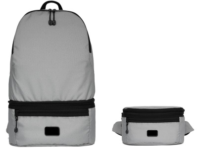 Рюкзак-трансформер 2-в-1 Athletica водостойкий с поясной сумкой из переработанного пластика