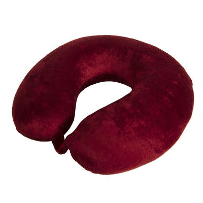 Подушка дорожная  "SOFT", memory foam, микрофибра,серый