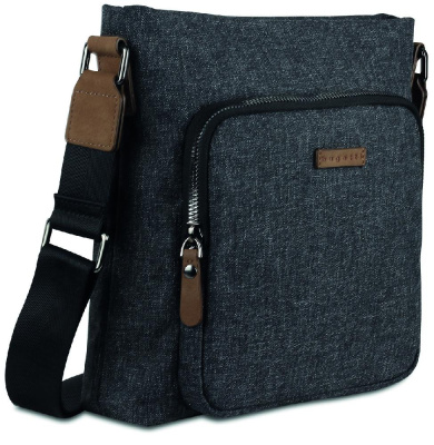 Сумка наплечная мужская BUGATTI Luce, полиэстер, 24х5х25,5 см