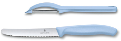 Набор из 2 ножей VICTORINOX Swiss Classic: нож для овощей и столовый нож 11 см,  рукоять
