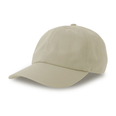 Бейсболка "DAD HAT-S", 6 клиньев, металлическая застежка, бежевый, 100% хлопок, 270 г/м2