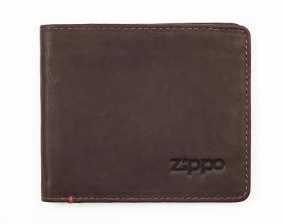 Портмоне ZIPPO, натуральная кожа, 11x1,2x10 см