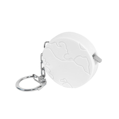 Брелок-рулетка  "Земля" (1 м), D=4 см, H=1,4 см, пластик