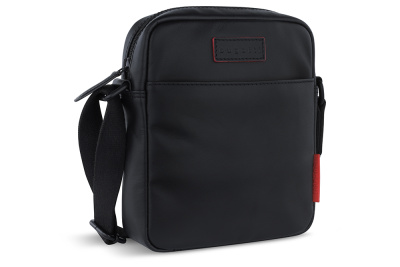 Сумка наплечная мужская BUGATTI Clark, воловья кожаполиэстер, 18х5,5х20 см, 2 л