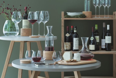 Набор из декантера 1,4 л и сырной доски wine